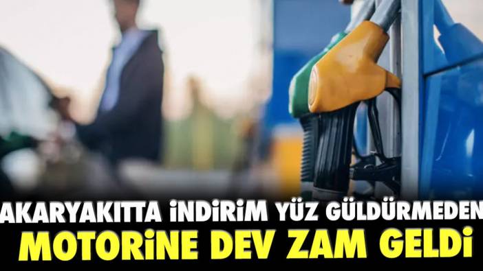 Akaryakıtta indirim yüz güldürmeden motorine dev zam geldi