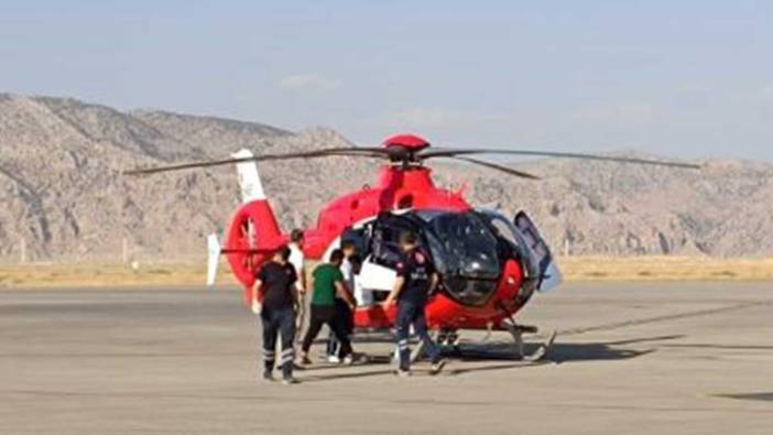 Şırnak’ta helikopter ambulans kanser hastası için havalandı