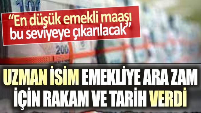 Uzman isim emekliye ara zam için rakam ve tarih verdi: "En düşük emekli maaşı bu seviyeye yükseltilecek"