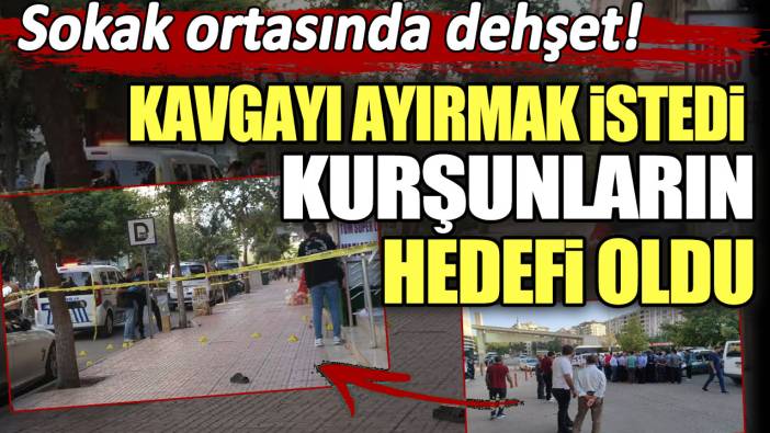 Sokak ortasında dehşet! Kavgayı ayırmak istedi kurşunların hedefi oldu