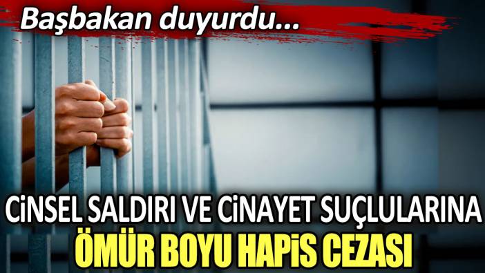 İngiltere'nin başbakanı duyurdu!  Cinsel saldırı ve cinayet suçlularına ömür boyu hapis cezası