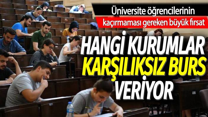 Hangi kurumlar karşılıksız burs veriyor: Üniversite öğrencilerinin kaçırmaması gereken büyük fırsat