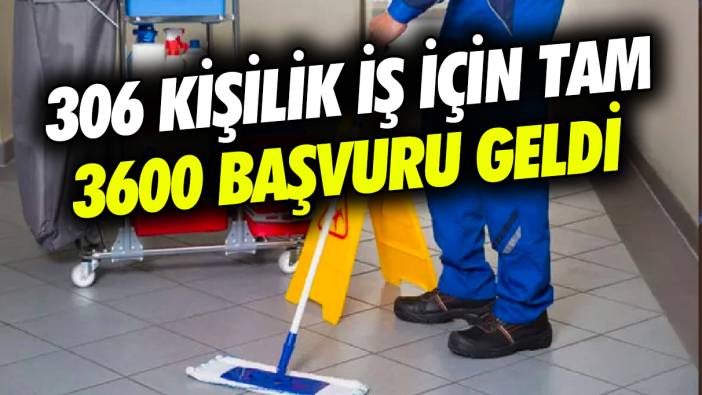 306 kişilik iş için tam 3600 başvuru geldi