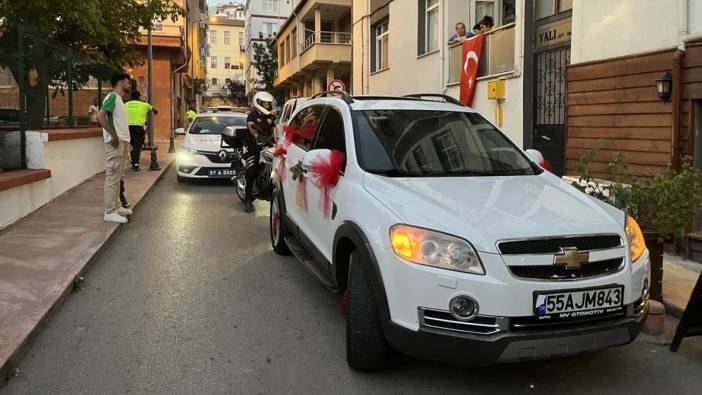 Sinop'ta ilgiç olay: Polise durmayan düğün arabası terk edilmiş halde bulundu