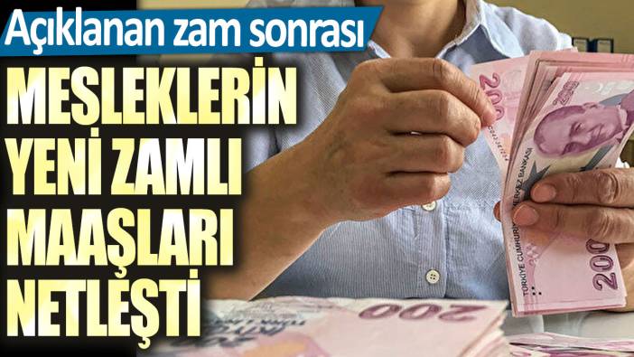 Açıklanan zam sonrası mesleklerin yeni zamlı maaşları netleşti