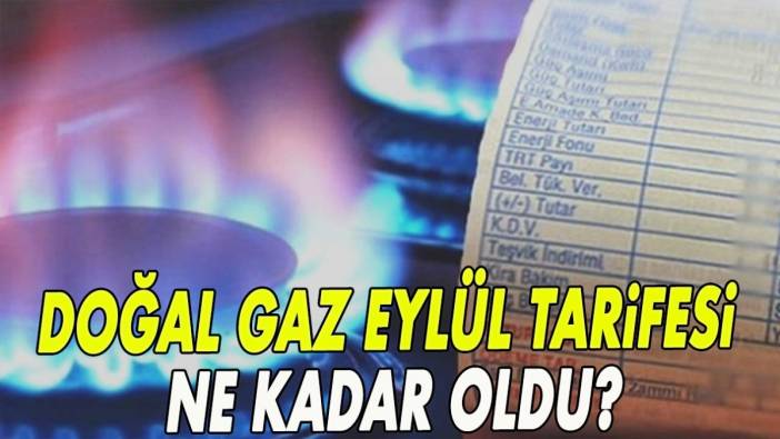 Doğal gaz Eylül tarifesi ne kadar oldu?