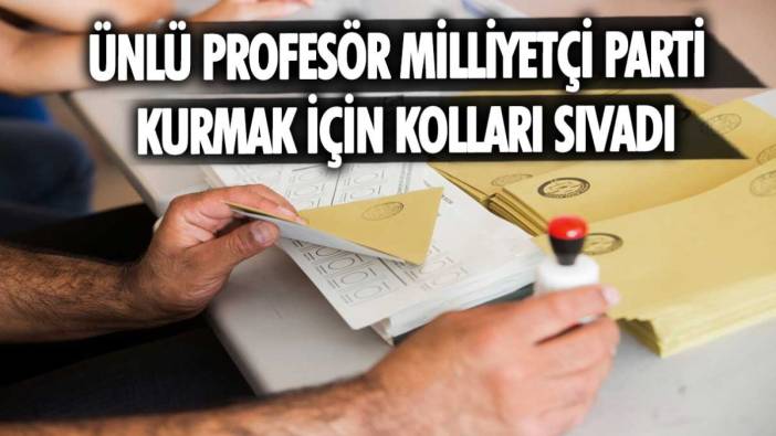 Ünlü profesör Yusuf Halaçoğlu milliyetçi bir parti kurmak için kolları sıvadı