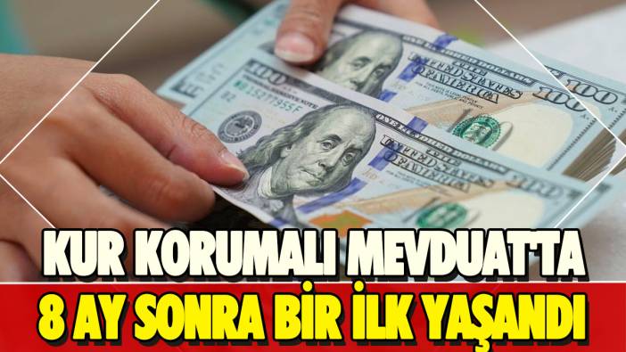 Kur Korumalı Mevduat'ta 8 ay sonra bir ilk yaşandı