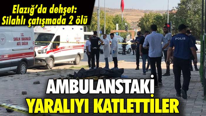 Elazığ'da dehşet: Yaralıyı ambulansın içinde öldürdüler!