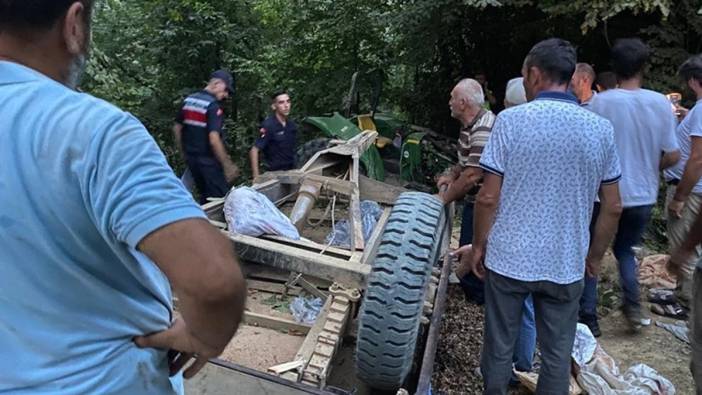 Düzce'de işçileri taşıyan traktör devrildi: Yaralılar var