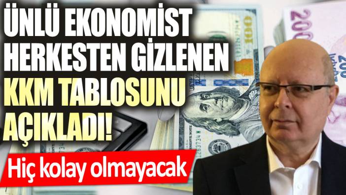 Ünlü ekonomist Alaattin Aktaş herkesten gizlenen KKM tablosunu açıkladı! Dönüş kolay olmayacak