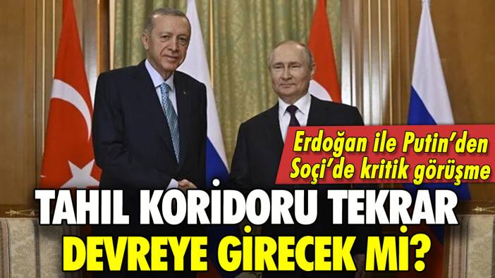 Erdoğan ile Putin'den Soçi'de kritik görüşme: Tahıl Koridoru tekrar açılacak mı?