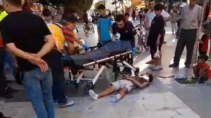 Trafiğe kapalı alanda yürüyen Yusuf’a, motosikletli kurye çarptı