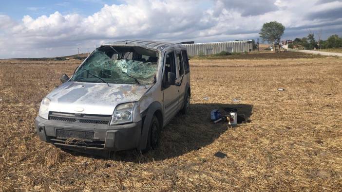 Tekirdağ'da takla atan araç tarlaya düştü: 1 yaralı