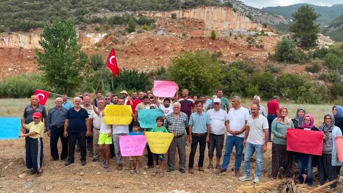 Gazipaşa'da mermer ocağına 'ÇED gerekli değil' kararı protesto edildi