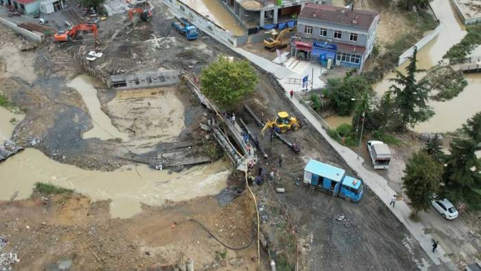 Arnavutköy'de selin bastığı mahalle havadan görüntülendi