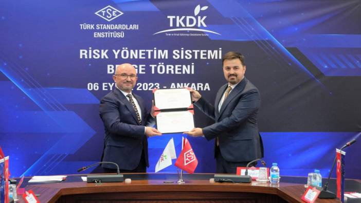 TDKY’ye Risk Yönetim Sistemi Belgesi verildi