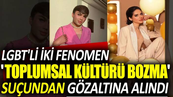 LGBT'li iki fenomen 'toplumsal kültürü bozma' suçundan gözaltına alındı!