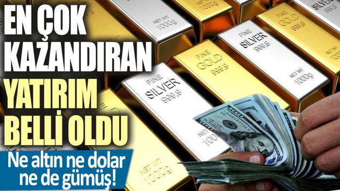 Ne altın ne dolar ne de gümüş! En çok kazandıran yatırım belli oldu