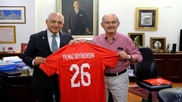 TFF Başkanı Büyükekşi’den Yılmaz Büyükerşen’e teşekkür ziyareti