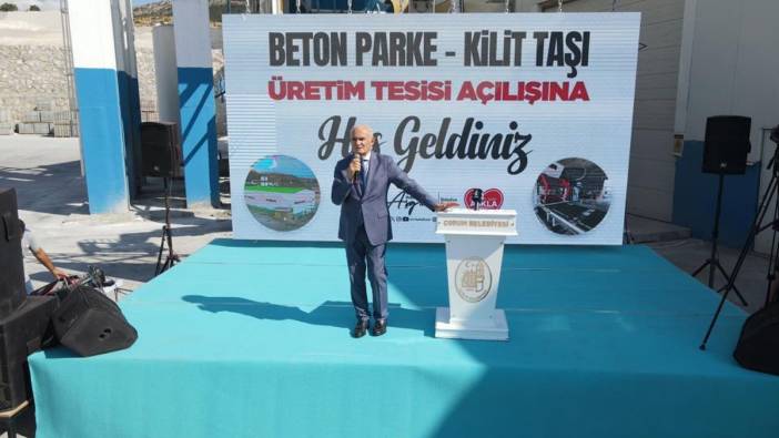 Çorum'da parke taşı fabrikası açıldı