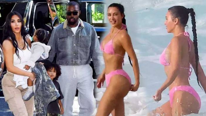 Kim Kardashian’ın pembe bikinisi ve cesur pozları dikkat çekti