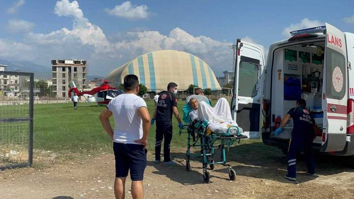 Hasta adamın imdadına hava ambulansı yetişti