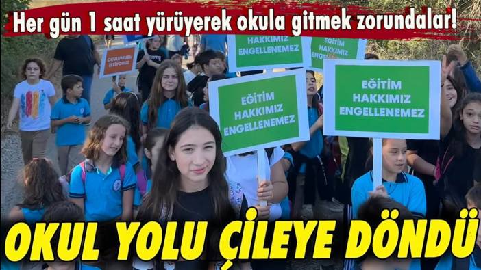 Okul yolu çileye döndü! Her gün 1 saat yürüyerek okula gitmek zorundalar!