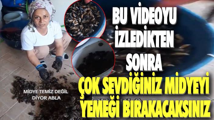 Bu videoyu izledikten sonra çok sevdiğiniz midyeyi yemeği bırakacaksınız