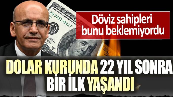 Birikimini dolarda tutanlar bunu beklemiyordu! Dolar kurunda 22 yıl sonra bir ilk yaşandı