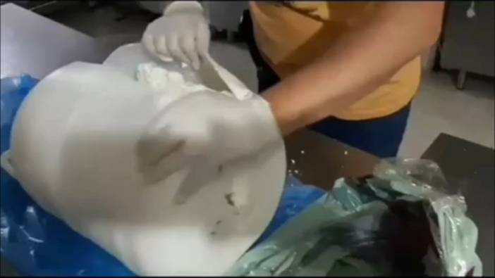 Peynir bidonunda 5 kilo esrar ele geçirildi