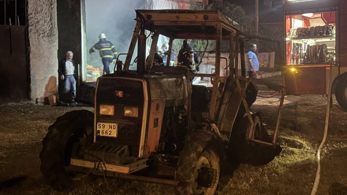 Tekirdağ'da saman deposunda yangın