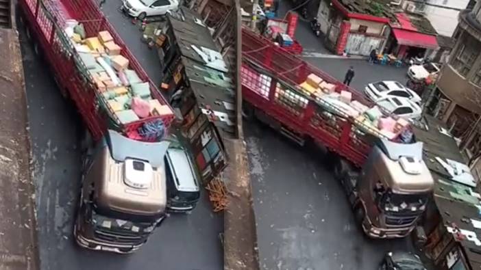 Usta tır şoförü kendine hayran bıraktı: İğne deliğinden geçirdi