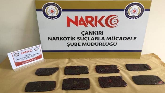 Çankırı'da 13 kilo 744 gram esrar ele geçirildi