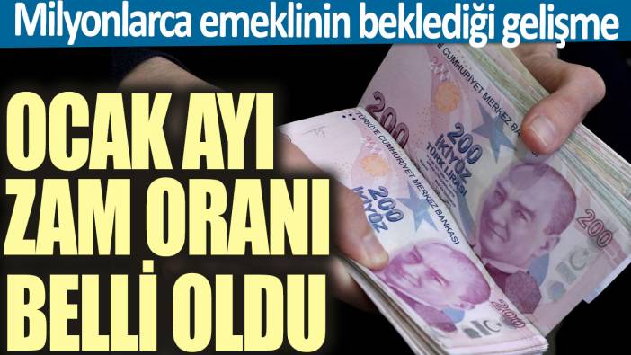 Milyonlarca emeklinin beklediği gelişme! Ocak ayı zam oranı belli oldu! İşte yeni maaşlar