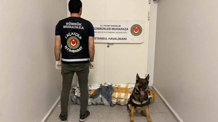 İstanbul Havalimanı'nda halıya emdirilmiş 17 kilogram uyuşturucu ele geçirildi