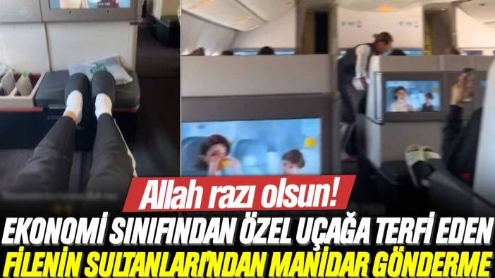 Ekonomi sınıfından özel uçağa  terfi eden Filenin Sultanları'ndan manidar gönderme: Allah razı olsun