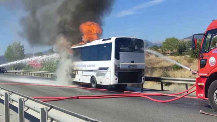 İBB otobüsü Kastamonu'da alev topuna döndü