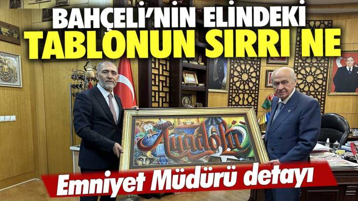 Bahçeli’nin elindeki tablonun sırrı ne: Emniyet Müdürü detayı