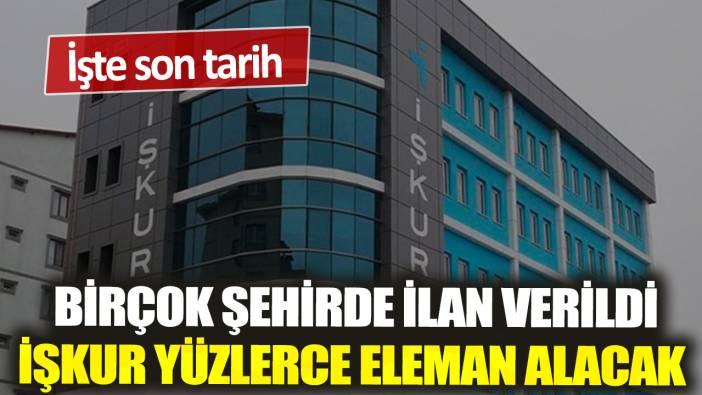 Birçok şehirde ilan verildi, İŞKUR yüzlerce eleman alacak! İşte son tarih...