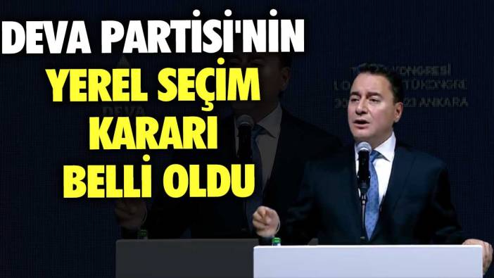 DEVA Partisi'nin yerel seçim kararı belli oldu