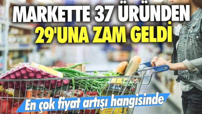 Markette 37 üründen 29'una zam geldi: En çok fiyat artışı hangi üründe?