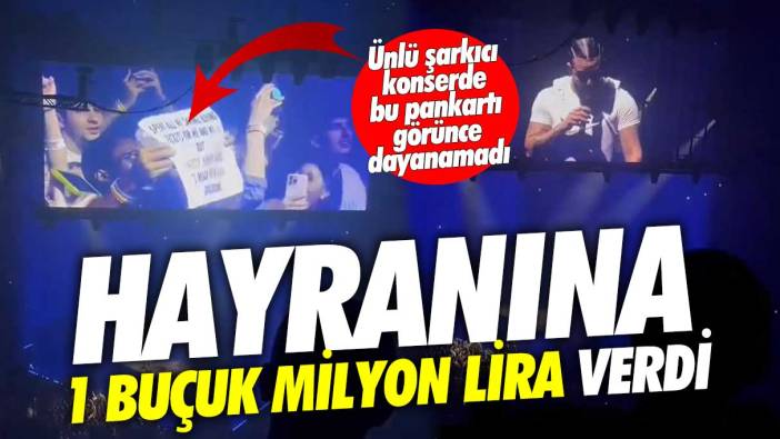 Ünlü şarkıcı Drake konserde bu pankartı görünce dayanamadı! Hayranına 1 buçuk milyon lira verdi