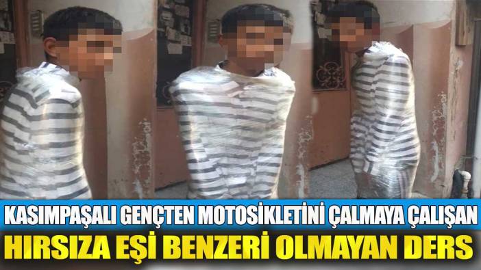 Kasımpaşa’lı gençten motosikletini çalmaya çalışan hırsıza eşi benzeri olmayan ders!