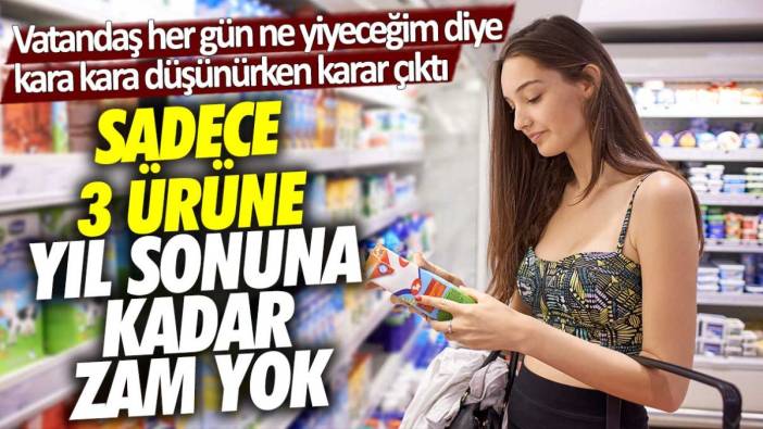 Vatandaş her gün ne yiyeceğim diye kara kara düşünürken karar çıktı! Sadece üç ürüne yıl sonuna kadar zam yok