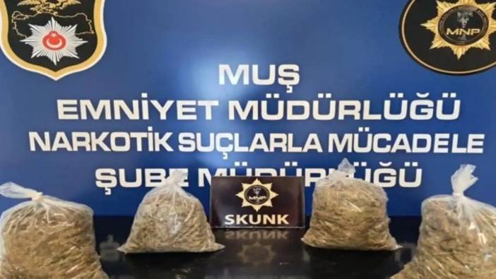 Muş'ta 3 kilo 910 gram uyuşturucu ele geçirildi