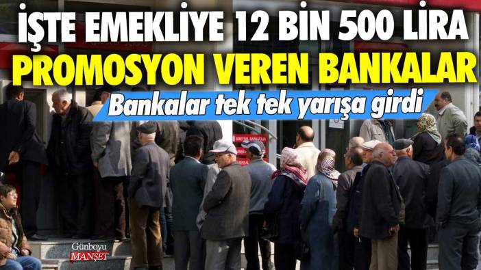 Bankalar tek tek yarışa girdi! İşte emekliye 12 bin 500 lira promosyon veren bankalar