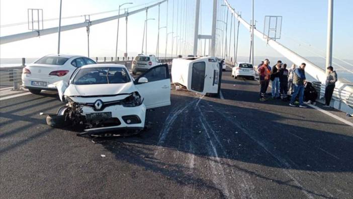 Osmangazi Köprüsü'nde zincirleme kaza: 9 yaralı