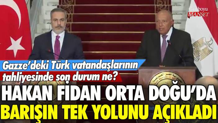 Hakan Fidan: İsrail Filistin sorununun tek çözüm yolu...