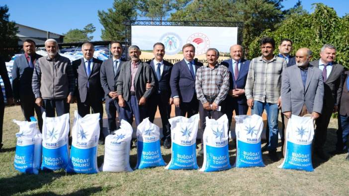 Erzincanlı çiftçilere buğday tohumu dağıtıldı